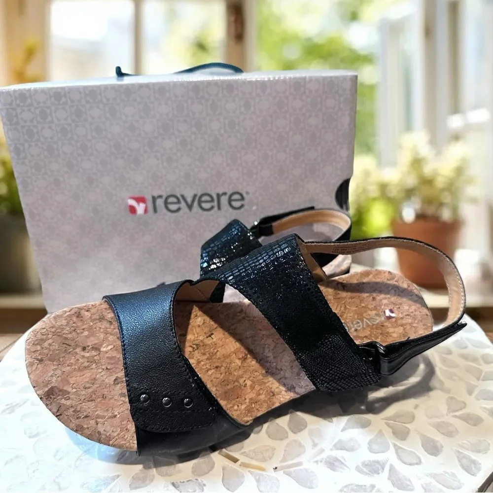 NEW REVERE GRENADA ORTHOTIC 3 Point Adjustable STRAP Supportive Wedge Sz 9 EU 40